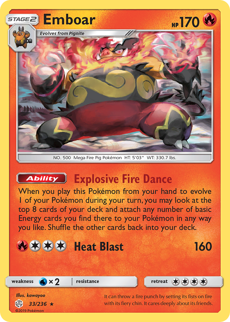 Emboar (33/236) [Sun & Moon: Cosmic Eclipse] | Exor Games Dartmouth
