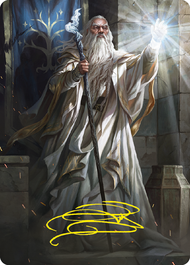 Gandalf the White Art Card (Gold-Stamped Signature) [The Lord of the Rings: Tales of Middle-earth Art Series] | Exor Games Dartmouth