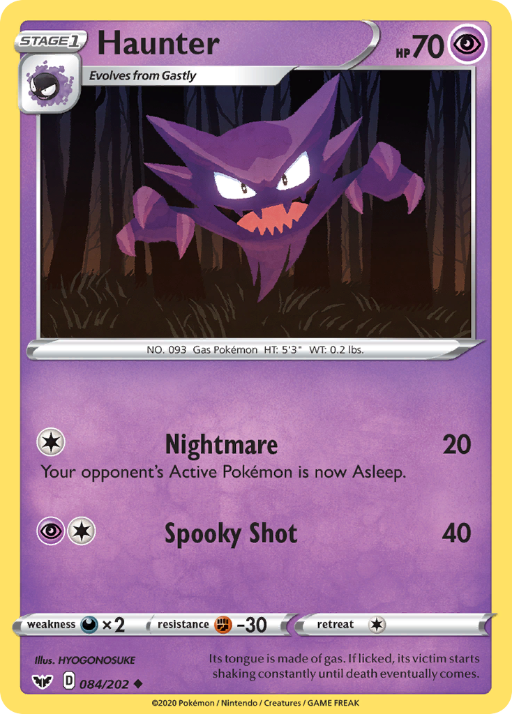 Haunter (084/202) [Sword & Shield: Base Set] | Exor Games Dartmouth