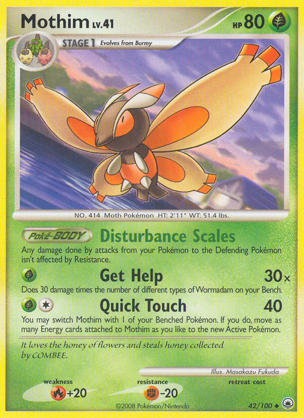 Mothim (42/100) [Diamond & Pearl: Majestic Dawn] | Exor Games Dartmouth