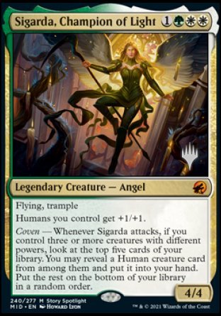 Sigarda, Champion of Light (Promo Pack) [Innistrad: Midnight Hunt Promos] | Exor Games Dartmouth