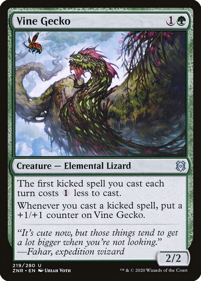 Vine Gecko [Zendikar Rising] | Exor Games Dartmouth