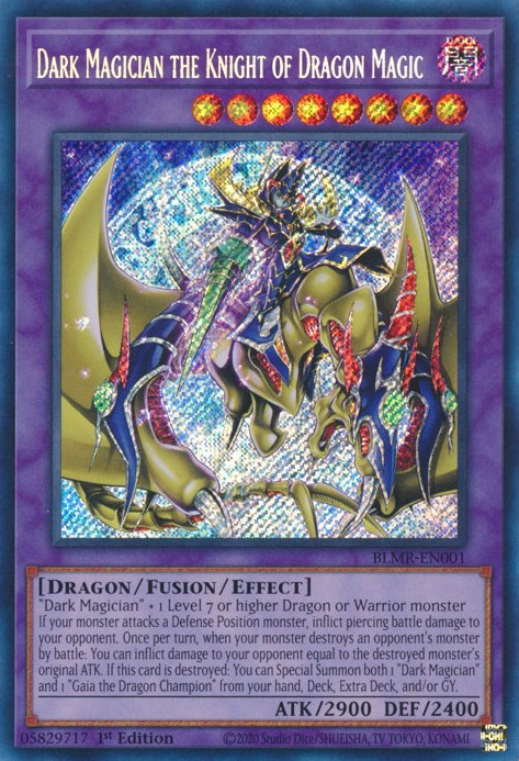 Dark Magician the Knight of Dragon Magic [BLMR-EN001] Secret Rare | Exor Games Dartmouth