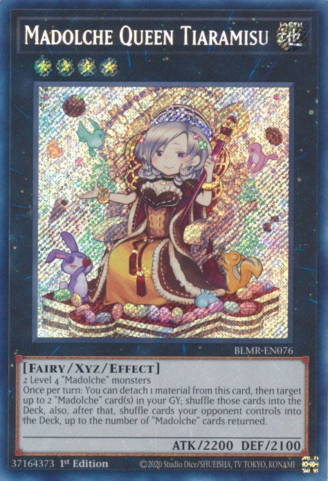 Madolche Queen Tiaramisu [BLMR-EN076] Secret Rare | Exor Games Dartmouth
