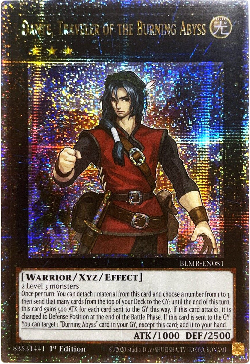 Dante, Traveler of the Burning Abyss [BLMR-EN081] Quarter Century Secret Rare | Exor Games Dartmouth