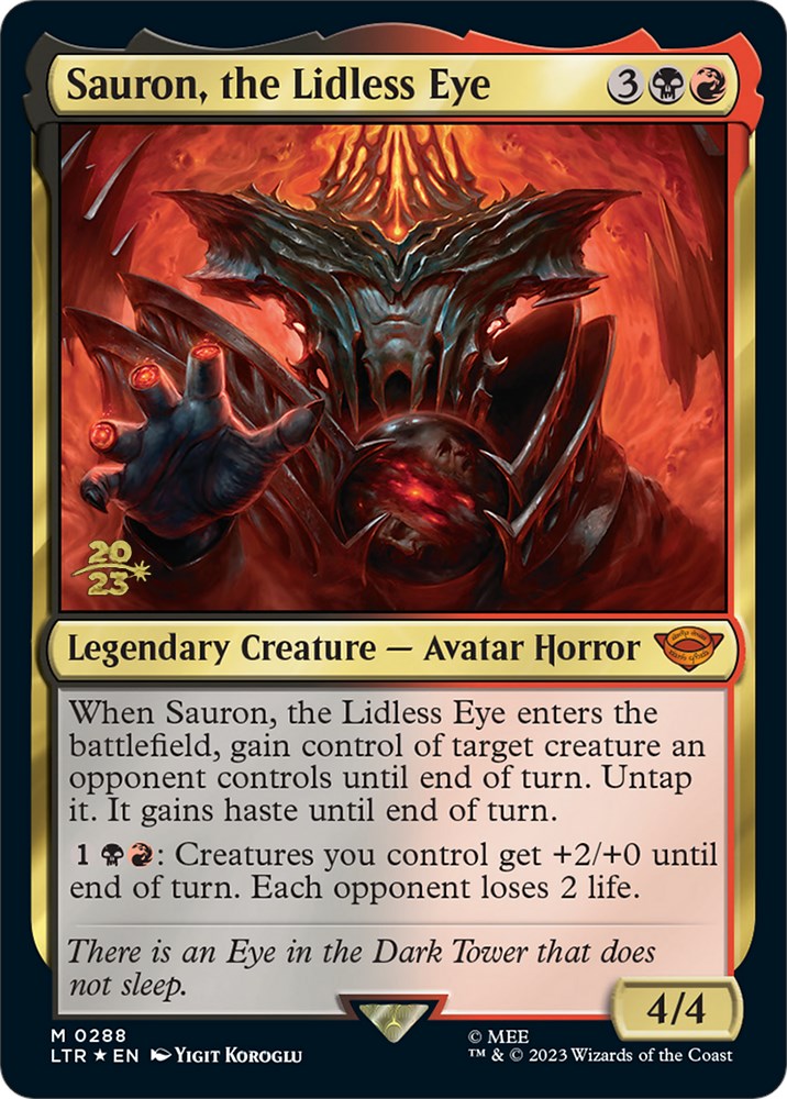 Sauron, the Lidless Eye [The Lord of the Rings: Tales of Middle-Earth Prerelease Promos] | Exor Games Dartmouth