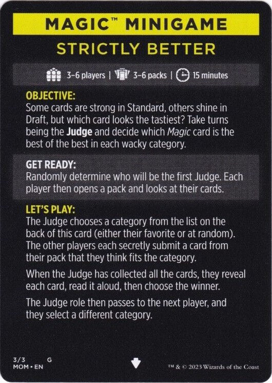 Strictly Better (Magic Minigame) [March of the Machine Minigame] | Exor Games Dartmouth