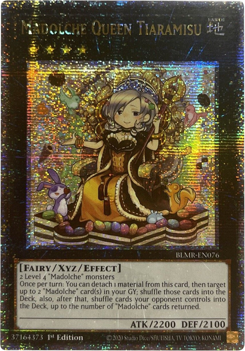 Madolche Queen Tiaramisu [BLMR-EN076] Quarter Century Secret Rare | Exor Games Dartmouth