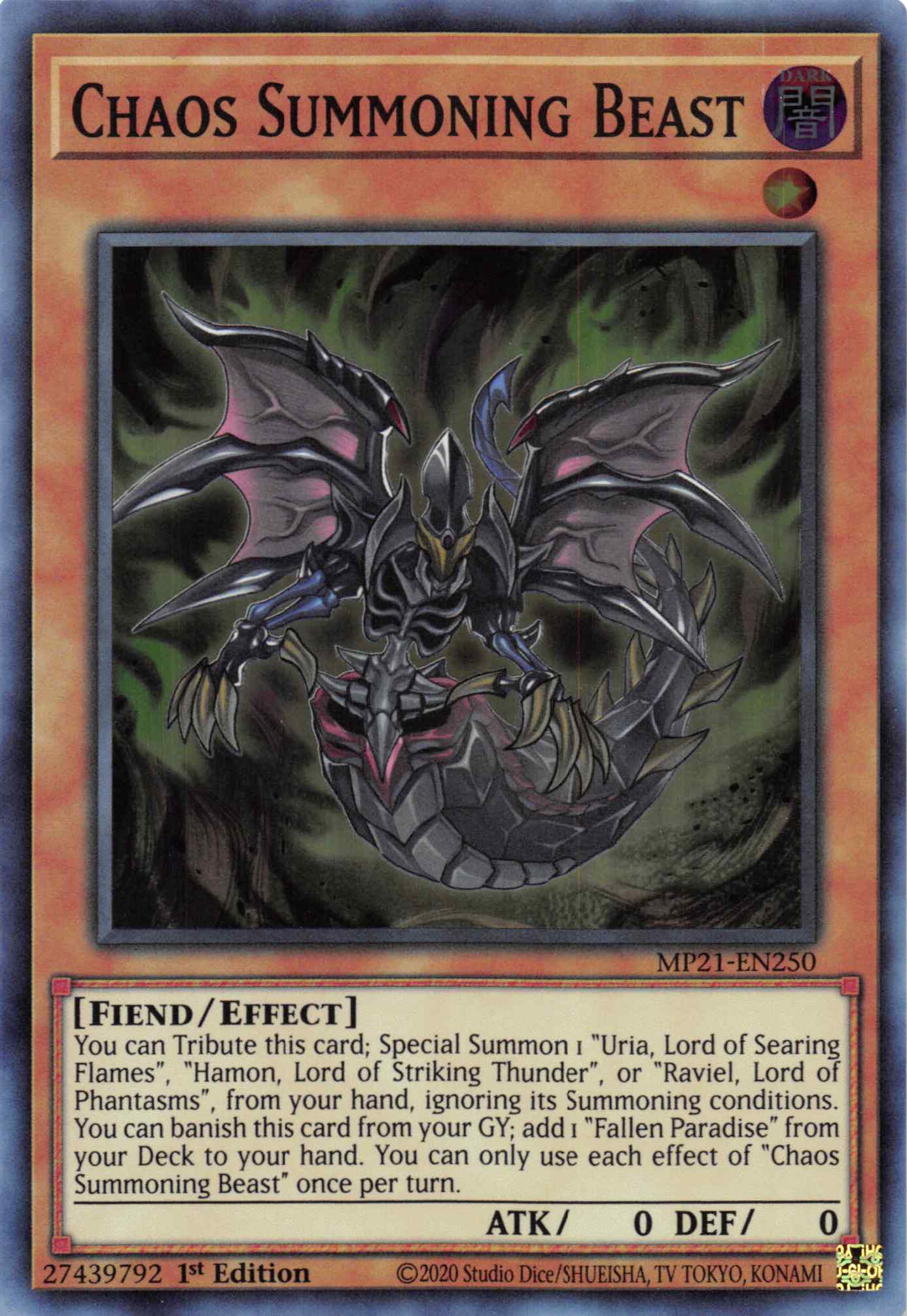 Chaos Summoning Beast [MP21-EN250] Super Rare | Exor Games Dartmouth