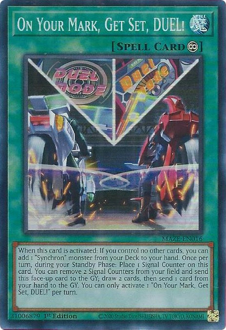 On Your Mark, Get Set, DUEL! [MAZE-EN016] Super Rare | Exor Games Dartmouth