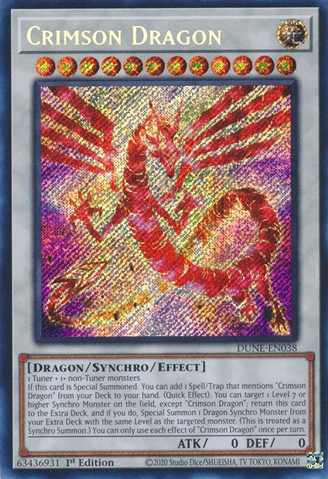 Crimson Dragon [DUNE-EN038] Secret Rare | Exor Games Dartmouth