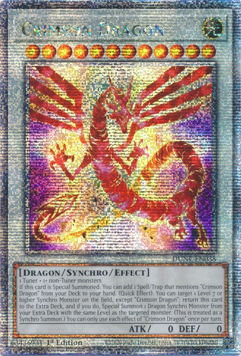 Crimson Dragon [DUNE-EN038] Quarter Century Secret Rare | Exor Games Dartmouth