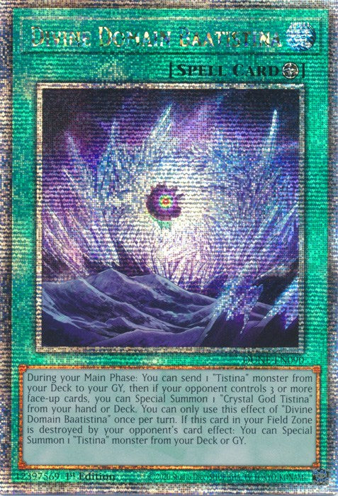 Divine Domain Baatistina [DUNE-EN090] Quarter Century Secret Rare | Exor Games Dartmouth
