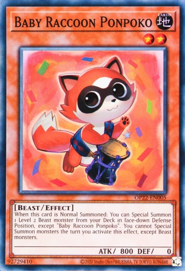 Baby Raccoon Ponpoko [OP22-EN005] Super Rare | Exor Games Dartmouth