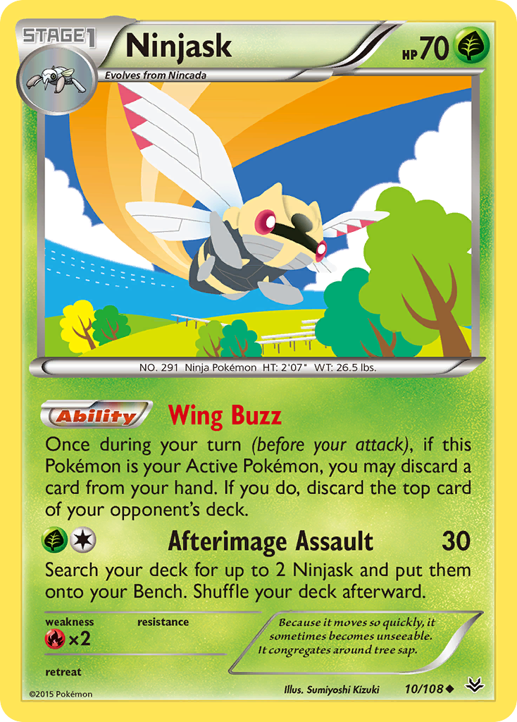 Ninjask (10/108) [XY: Roaring Skies] | Exor Games Dartmouth