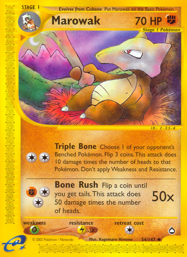 Marowak (54/147) [Aquapolis] | Exor Games Dartmouth