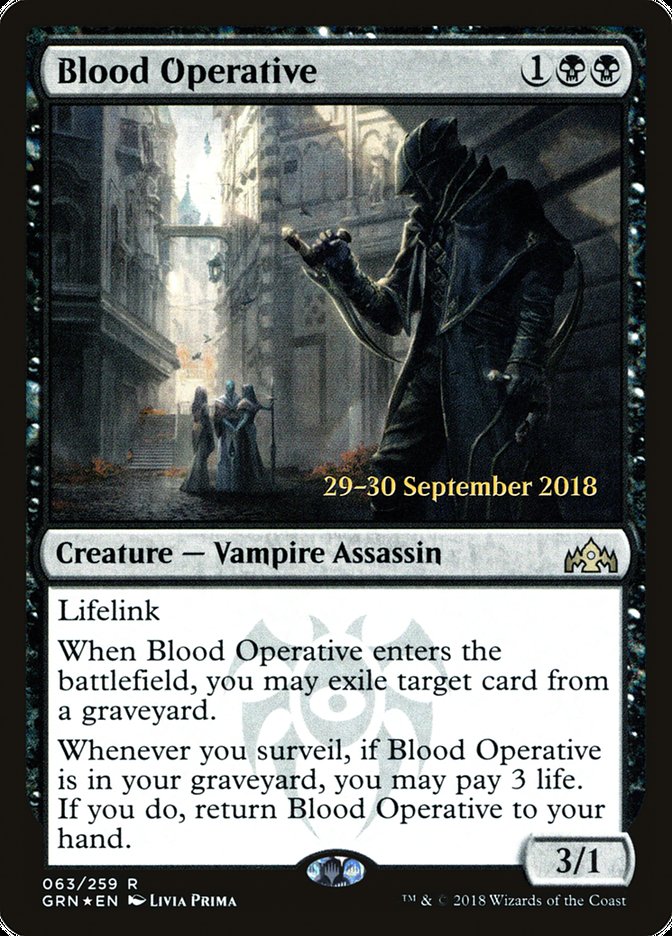 Blood Operative  [Guilds of Ravnica Prerelease Promos] | Exor Games Dartmouth