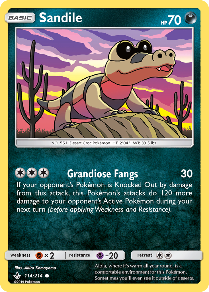 Sandile (114/214) [Sun & Moon: Unbroken Bonds] | Exor Games Dartmouth