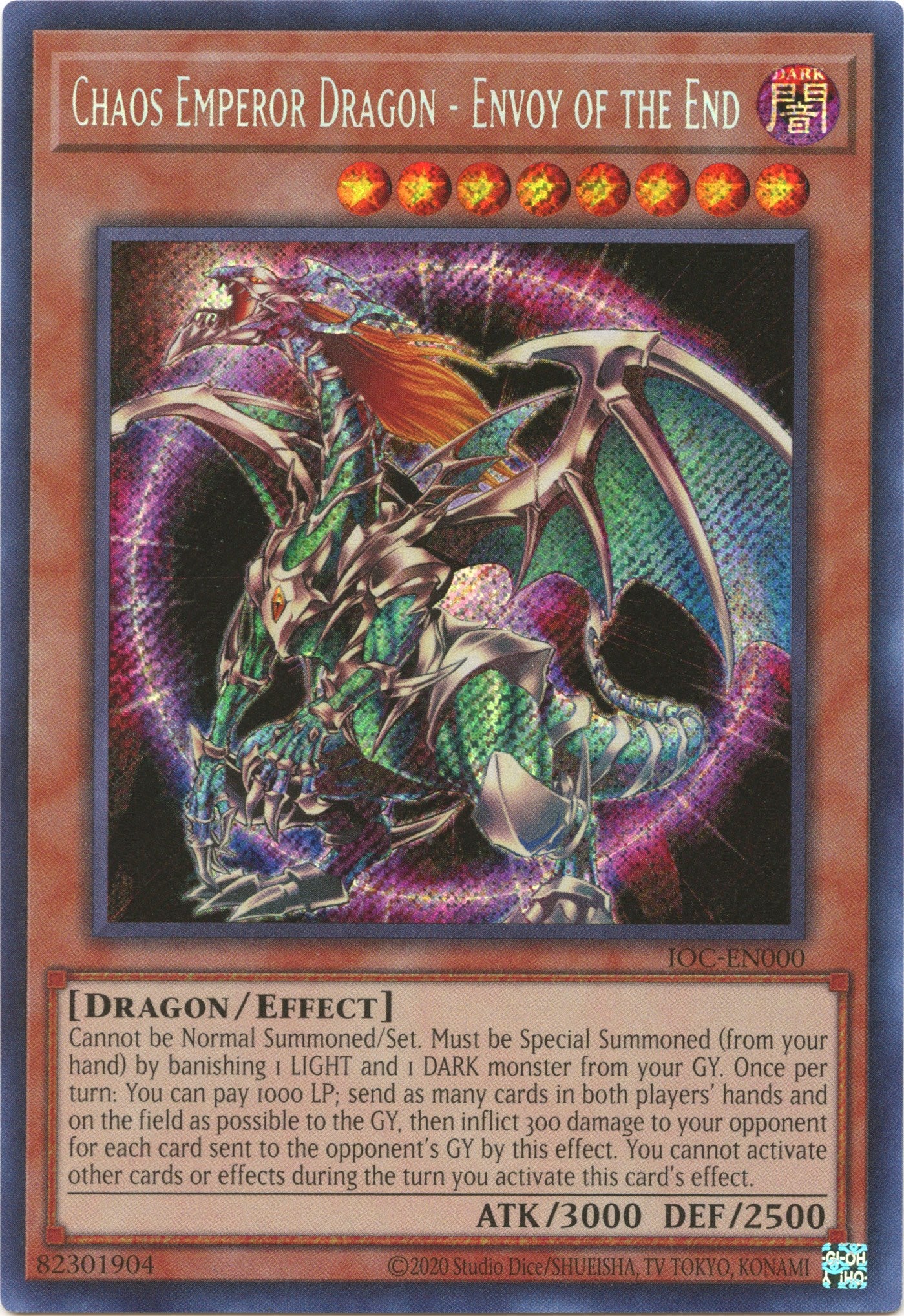 Chaos Emperor Dragon - Envoy of the End (25th Anniversary) [IOC-EN000] Secret Rare | Exor Games Dartmouth