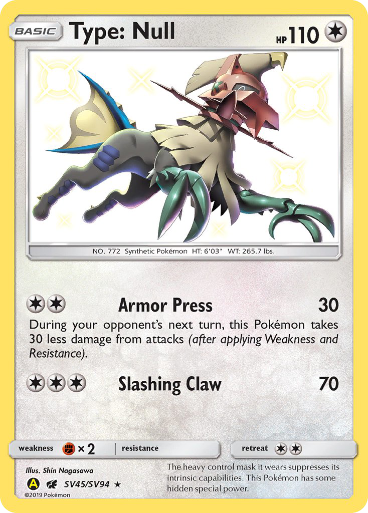 Type: Null (SV45/SV94) [Sun & Moon: Hidden Fates - Shiny Vault] | Exor Games Dartmouth