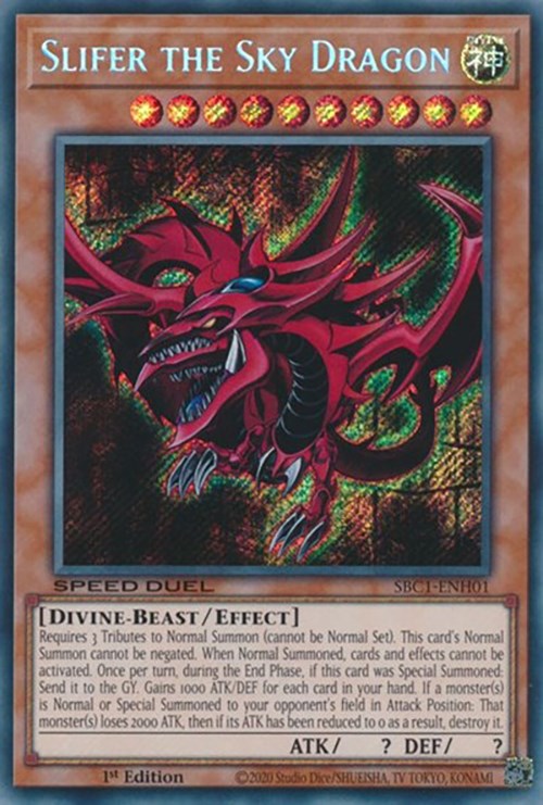 Slifer the Sky Dragon [SBC1-ENH01] Secret Rare | Exor Games Dartmouth