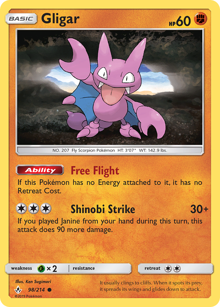Gligar (98/214) [Sun & Moon: Unbroken Bonds] | Exor Games Dartmouth