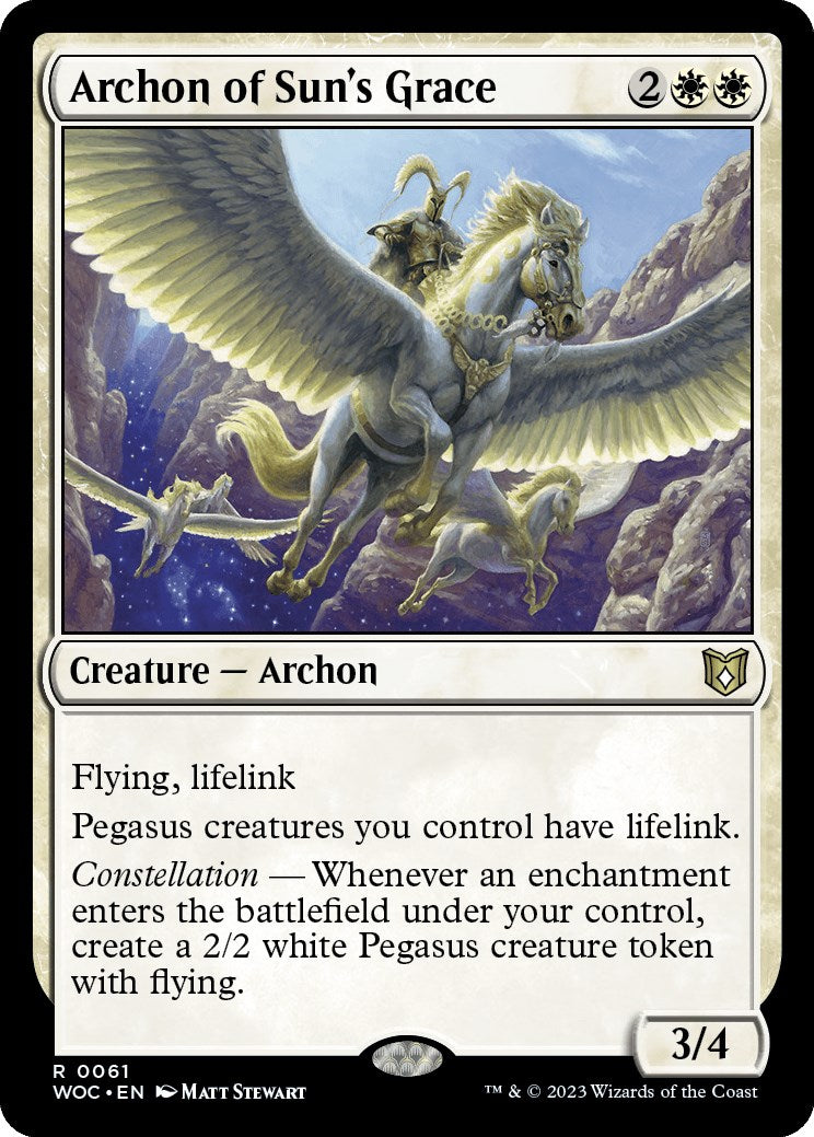 Archon of Sun's Grace [Wilds of Eldraine Commander] | Exor Games Dartmouth