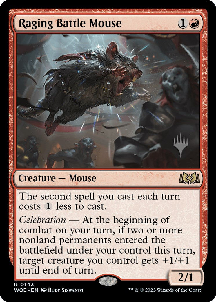 Raging Battle Mouse (Promo Pack) [Wilds of Eldraine Promos] | Exor Games Dartmouth