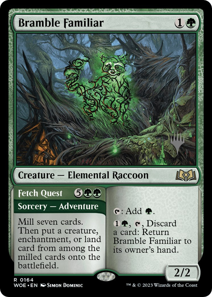 Bramble Familiar // Fetch Quest (Promo Pack) [Wilds of Eldraine Promos] | Exor Games Dartmouth