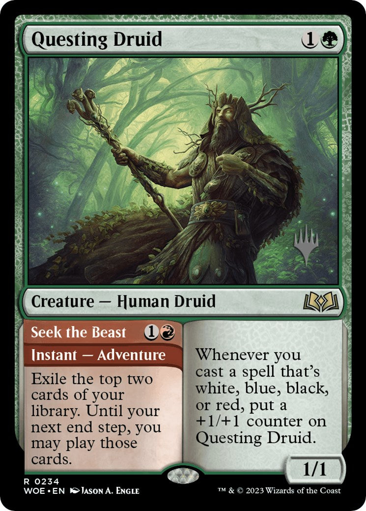 Questing Druid (Promo Pack) [Wilds of Eldraine Promos] | Exor Games Dartmouth