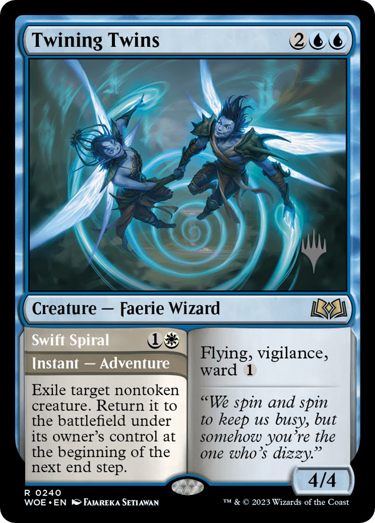 Twining Twins // Swift Spiral (Promo Pack) [Wilds of Eldraine Promos] | Exor Games Dartmouth