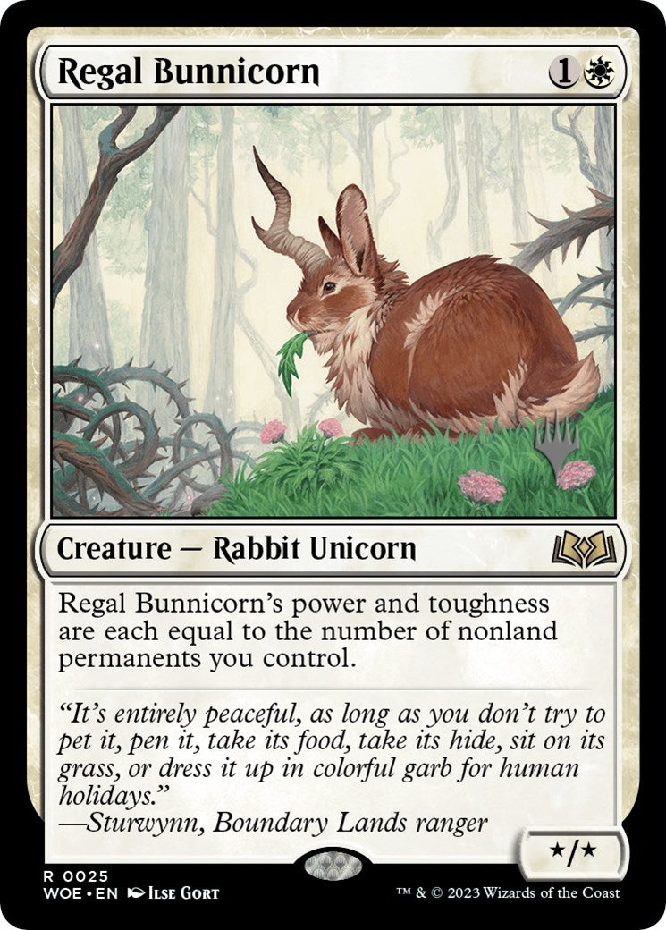 Regal Bunnicorn (Promo Pack) [Wilds of Eldraine Promos] | Exor Games Dartmouth