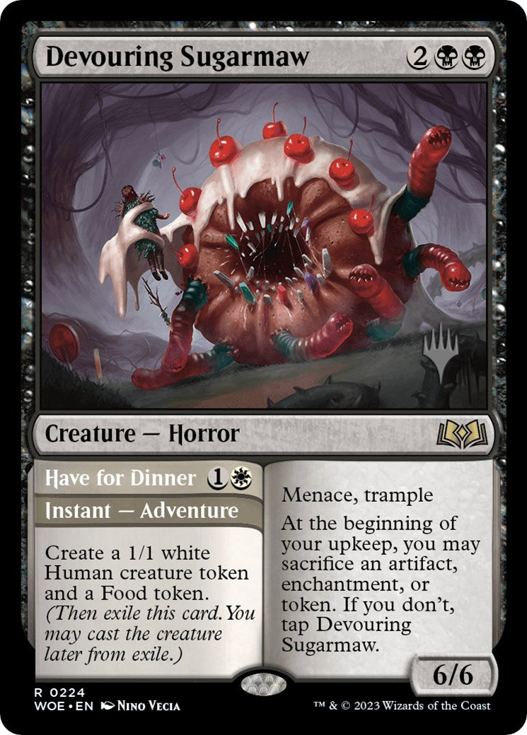 Devouring Sugarmaw // Have for Dinner(Promo Pack) [Wilds of Eldraine Promos] | Exor Games Dartmouth