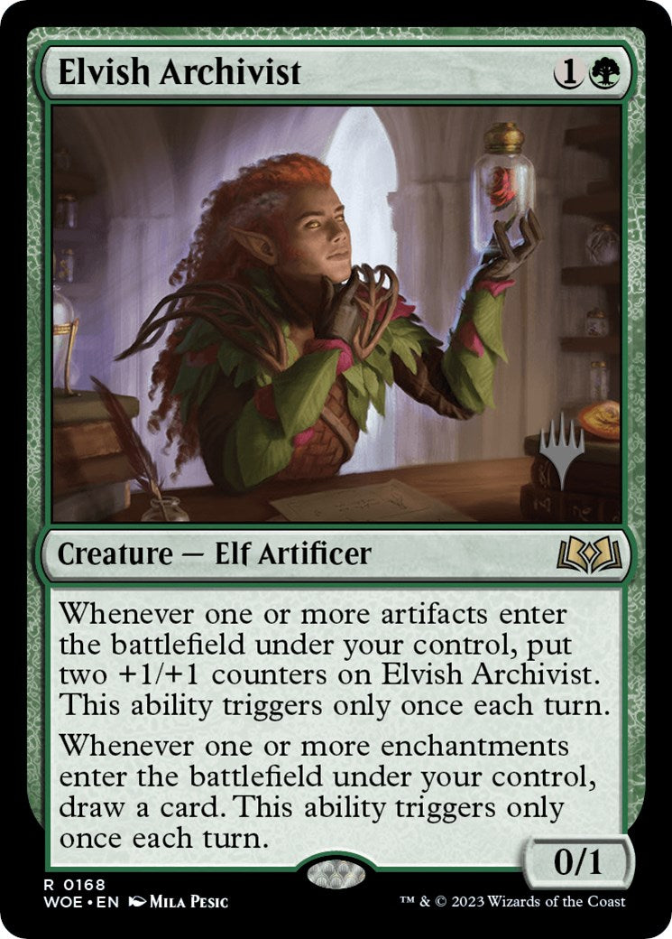 Elvish Archivist (Promo Pack) [Wilds of Eldraine Promos] | Exor Games Dartmouth