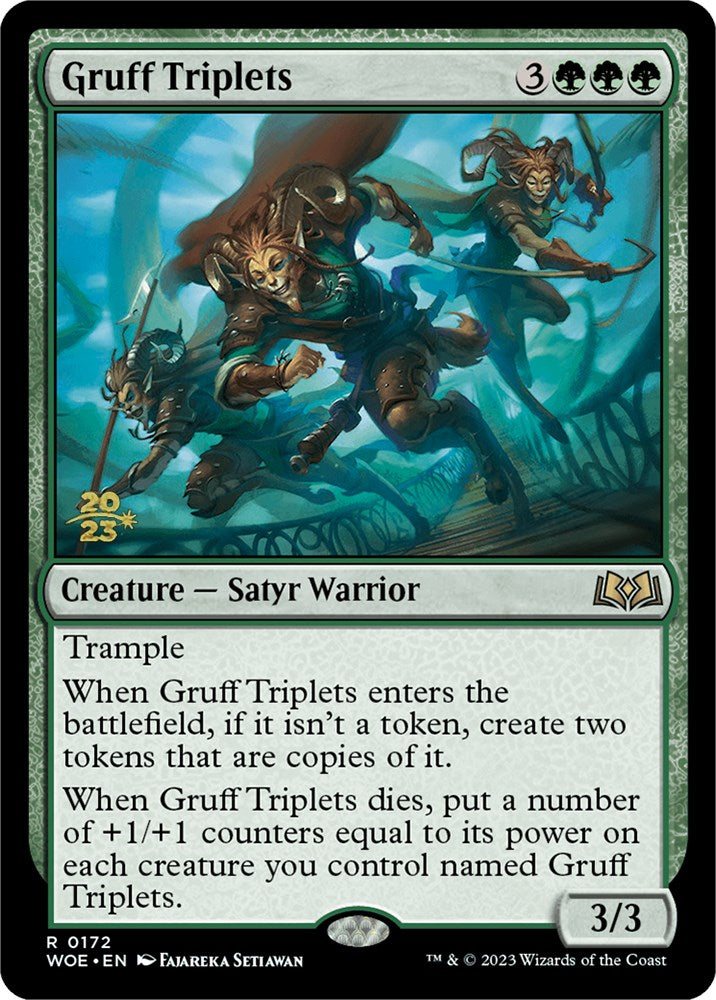 Gruff Triplets [Wilds of Eldraine Prerelease Promos] | Exor Games Dartmouth
