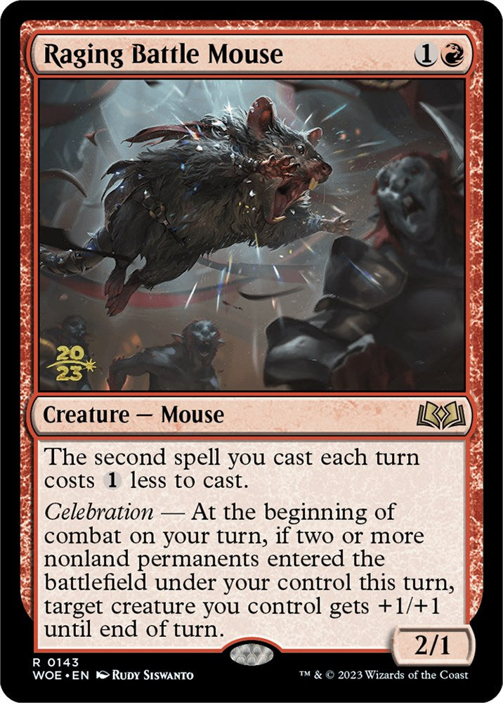Raging Battle Mouse [Wilds of Eldraine Prerelease Promos] | Exor Games Dartmouth