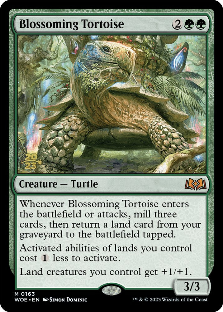 Blossoming Tortoise [Wilds of Eldraine Prerelease Promos] | Exor Games Dartmouth