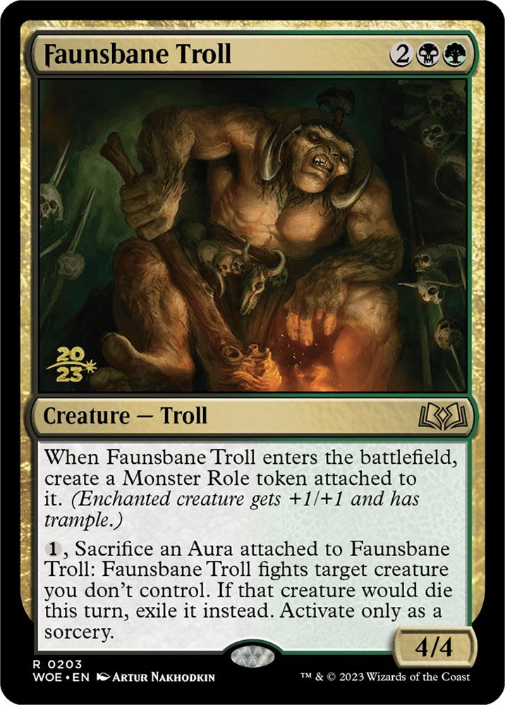 Faunsbane Troll [Wilds of Eldraine Prerelease Promos] | Exor Games Dartmouth