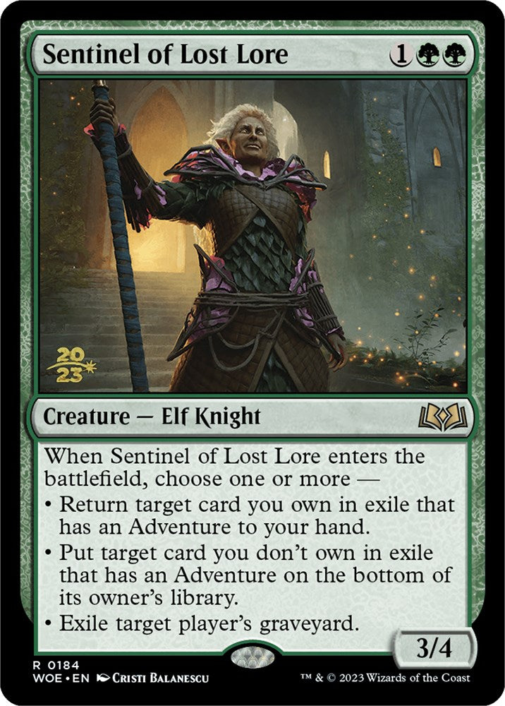 Sentinel of Lost Lore [Wilds of Eldraine Prerelease Promos] | Exor Games Dartmouth