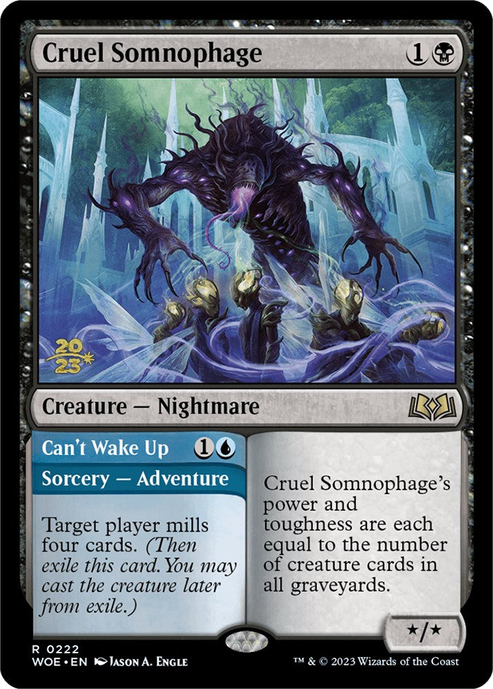 Cruel Somnophage // Can't Wake Up (Promo Pack) [Wilds of Eldraine Promos] | Exor Games Dartmouth