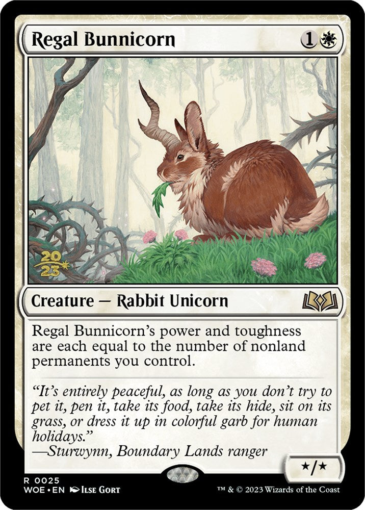 Regal Bunnicorn [Wilds of Eldraine Prerelease Promos] | Exor Games Dartmouth