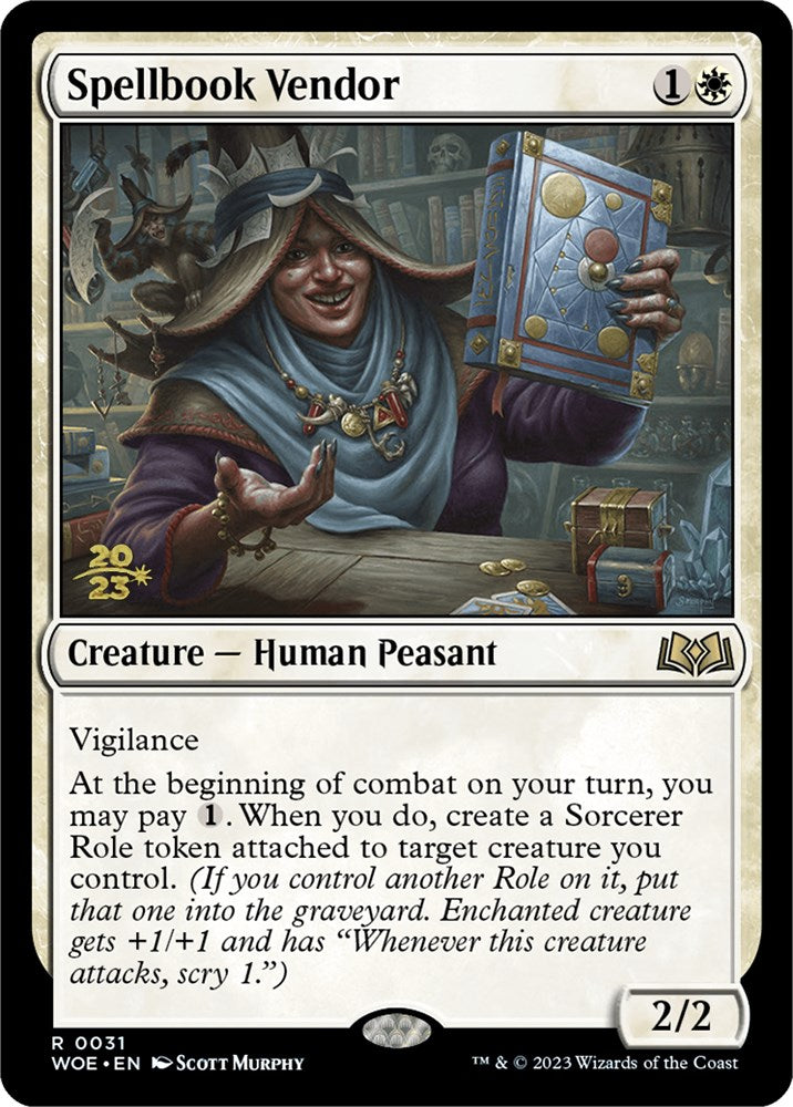 Spellbook Vendor [Wilds of Eldraine Prerelease Promos] | Exor Games Dartmouth