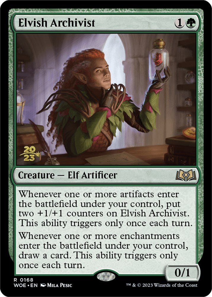 Elvish Archivist [Wilds of Eldraine Prerelease Promos] | Exor Games Dartmouth