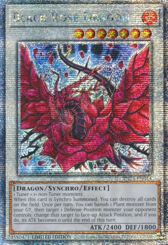 Black Rose Dragon [TN23-EN014] Quarter Century Secret Rare | Exor Games Dartmouth