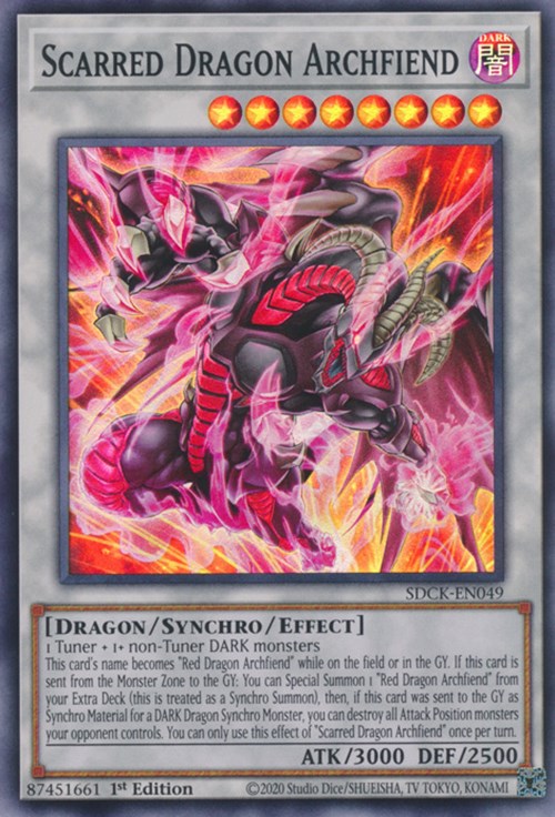 Scarred Dragon Archfiend [SDCK-EN049] Super Rare | Exor Games Dartmouth