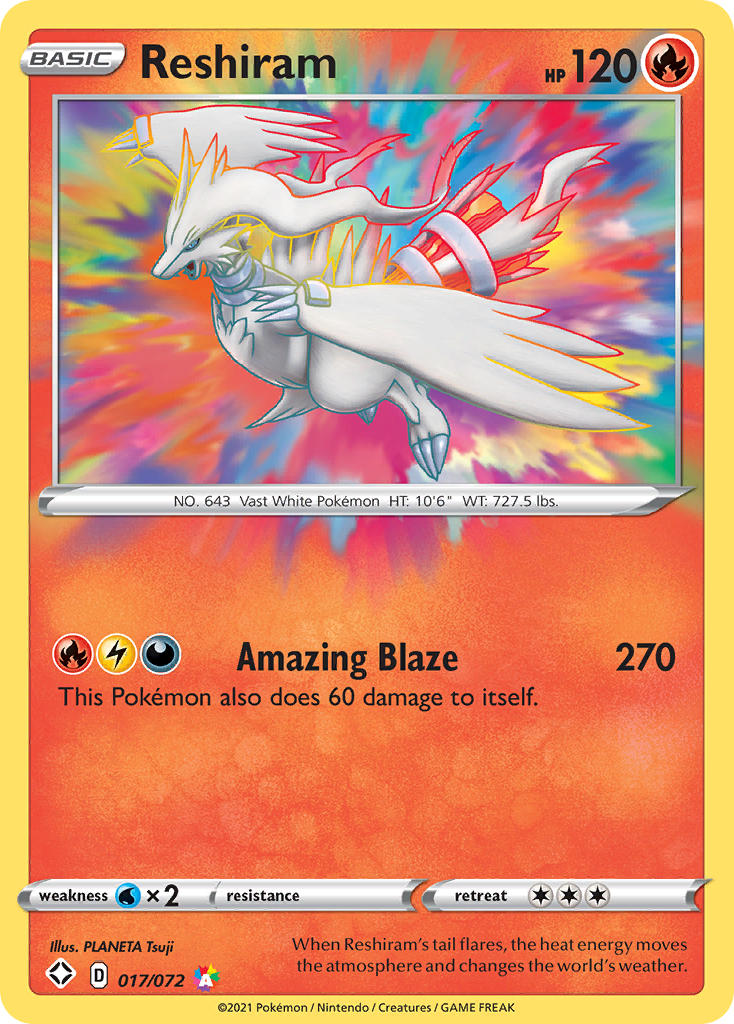 Reshiram (017/072) [Sword & Shield: Shining Fates] | Exor Games Dartmouth