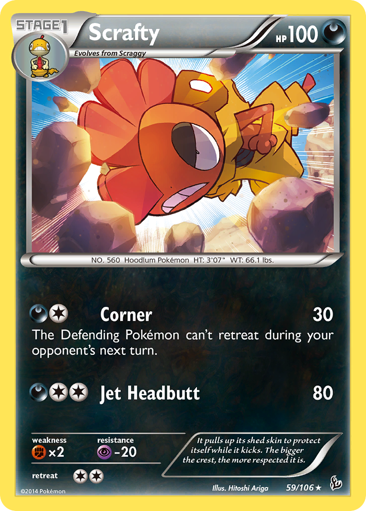 Scrafty (59/106) [XY: Flashfire] | Exor Games Dartmouth