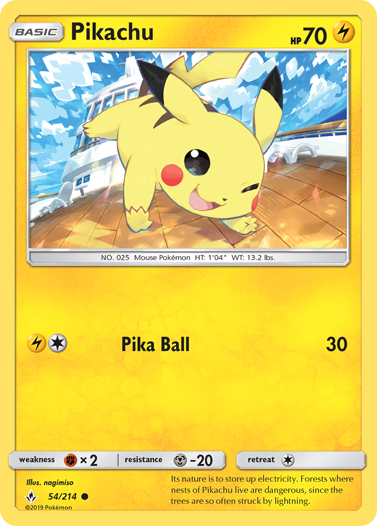 Pikachu (54/214) [Sun & Moon: Unbroken Bonds] | Exor Games Dartmouth