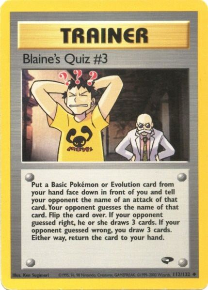 Blaine's Quiz #3 (112/132) [Gym Challenge Unlimited] | Exor Games Dartmouth