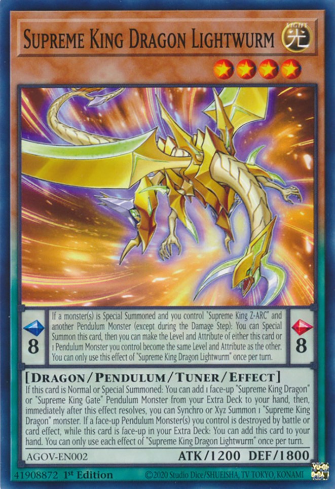 Supreme King Dragon Lightwurm [AGOV-EN002] Common | Exor Games Dartmouth